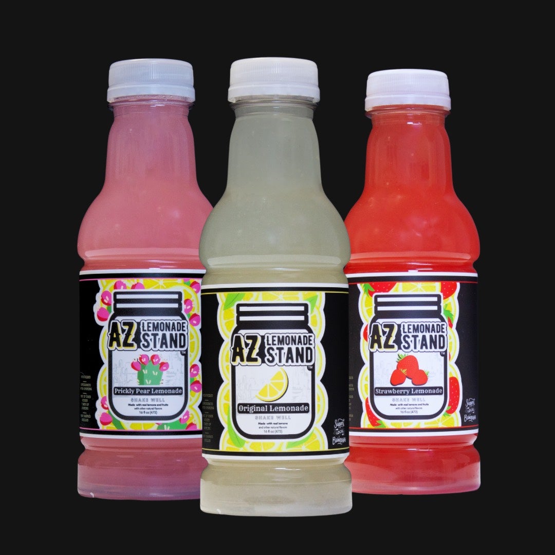 16 oz AZ Lemonade Stand Plastic Bottle | Aioli Gourmet Burgers